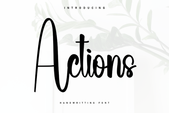 Actions: A Handwritten Font for Business Branding
