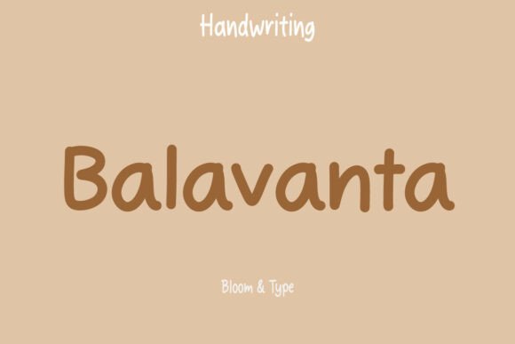 Balavanta Font: A Handwritten Touch for Makers
