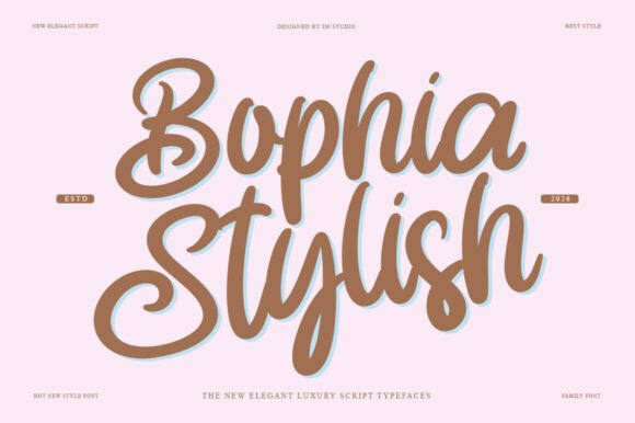 Bophia Stylish: A Premium Script Handwritten Font for Makers