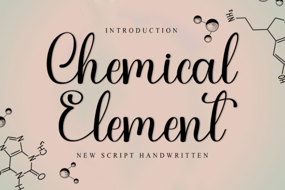 Chemical Element Font for Festive Branding
