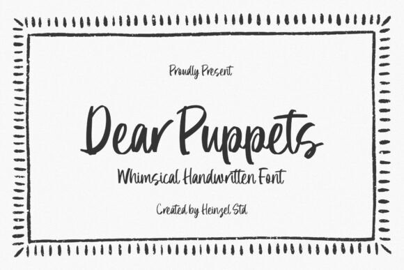 Dear Puppets: A Playful Script Handwritten Font for Editors