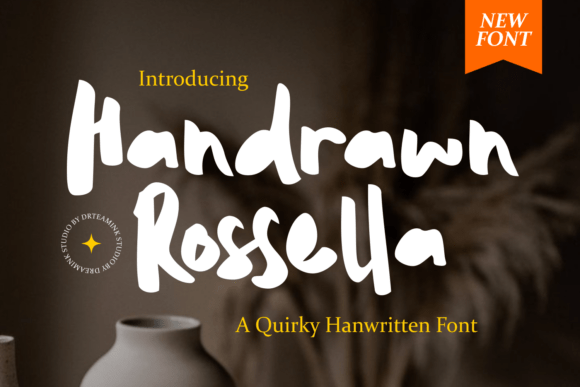 Handrawn Rossella: A Whimsical Typeface for Brand Growth