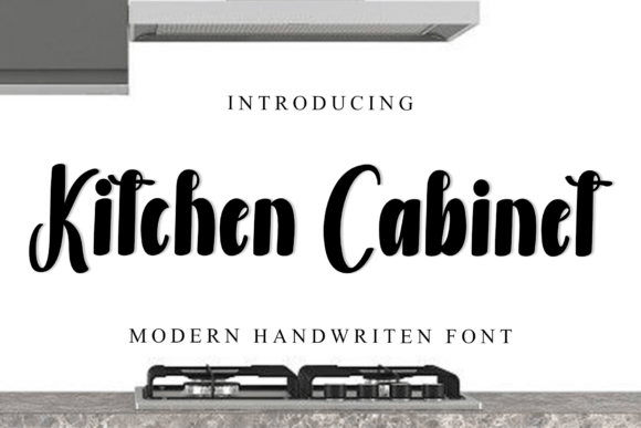 Kitchen Cabinet Font for Creative Projects