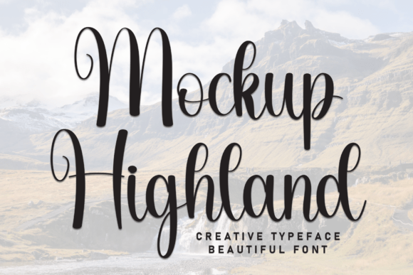 Mockup Highland Font for Web Design