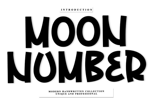 Moon Number Font