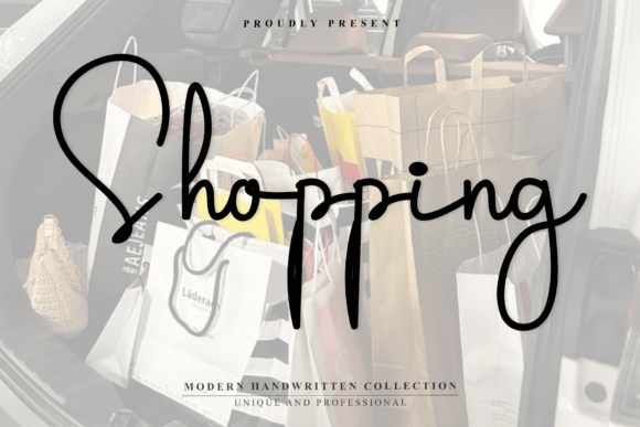Shooping Font for Stylish Design