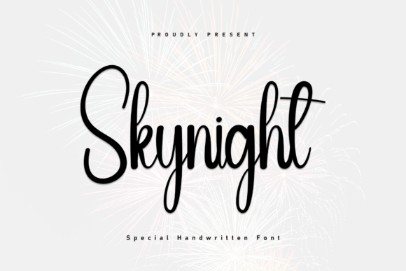 Skynight: A Sweet Handwritten Font