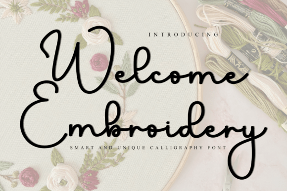 Welcome Embroidery: A Soft Script for Modern Branding